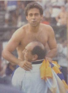 15 de marzo de 2003. Juan Marcelo González festeja el gol del empate bohemio con el PF Conte. Atlante perdía a los 75 minutos 3 a 0 y lo empató 3 a 3.